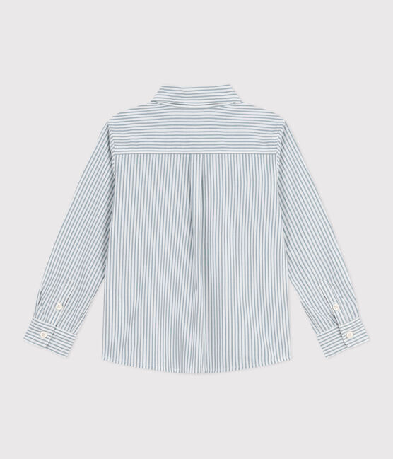 Chemise enfant en coton à rayures vert MILK/ GOBELIN