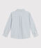 Chemise enfant en coton à rayures vert MILK/ GOBELIN