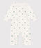 Pyjama bébé en coton sans pieds grenouilles blanc MARSHMALLOW/blanc MULTICO