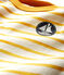 Tee shirt manches longues rayé bébé garçon blanc MARSHMALLOW/jaune BOUDOR