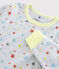 Pyjama gris chiné à étoiles petit garçon en coton gris POUSSIERE/blanc MULTICO