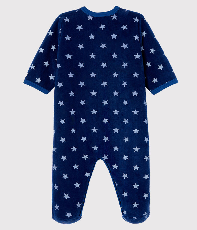Surpyjama &agrave; &eacute;toiles b&eacute;b&eacute; en polaire bleu MEDIEVAL/blanc MARSHMALLOW