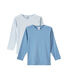 Lot de 2 t-shirts garçon manches longues unis