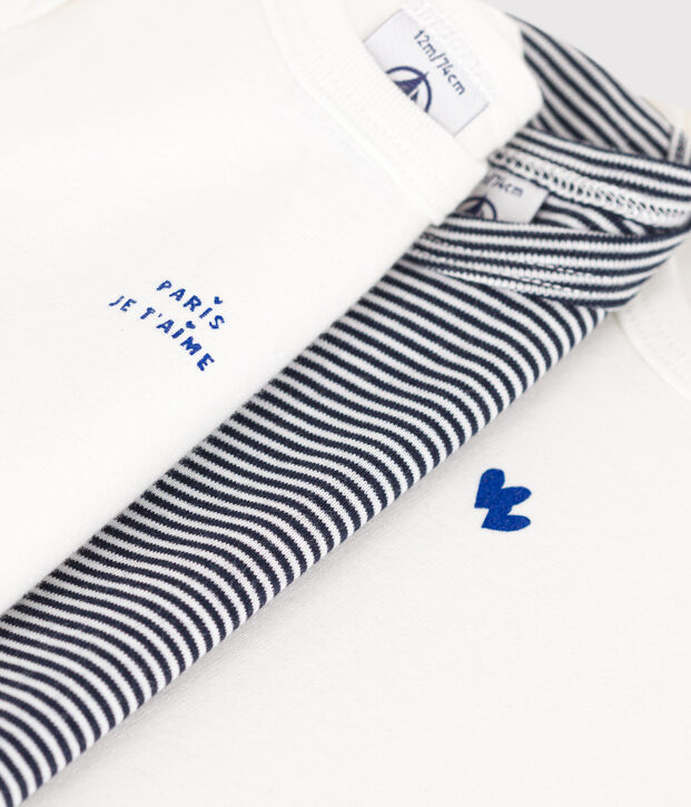 Lot de 3 bodies manches courtes en coton b&eacute;b&eacute; multicouleur