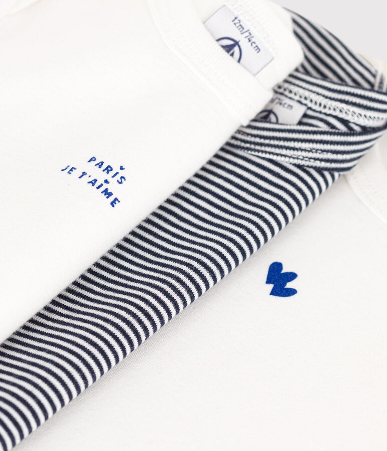 Lot de 3 bodies manches courtes en coton b&eacute;b&eacute; variante 1