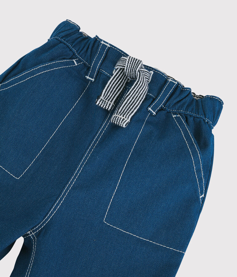 Pantalon en coton b&eacute;b&eacute;. bleu MAJOR