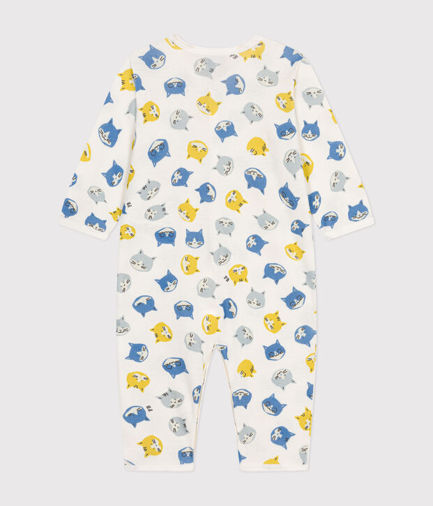 Pyjama sans pied en coton b&eacute;b&eacute; blanc/multicouleur