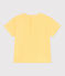 T-shirt bébé en coton à manches courtes uni jaune ORGE