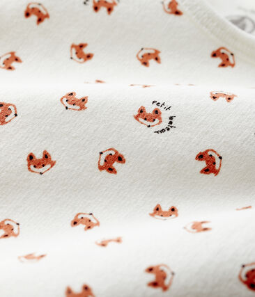 Dors Bien A Imprime Renard Bebe En Molleton Marshmallow Multico Petit Bateau