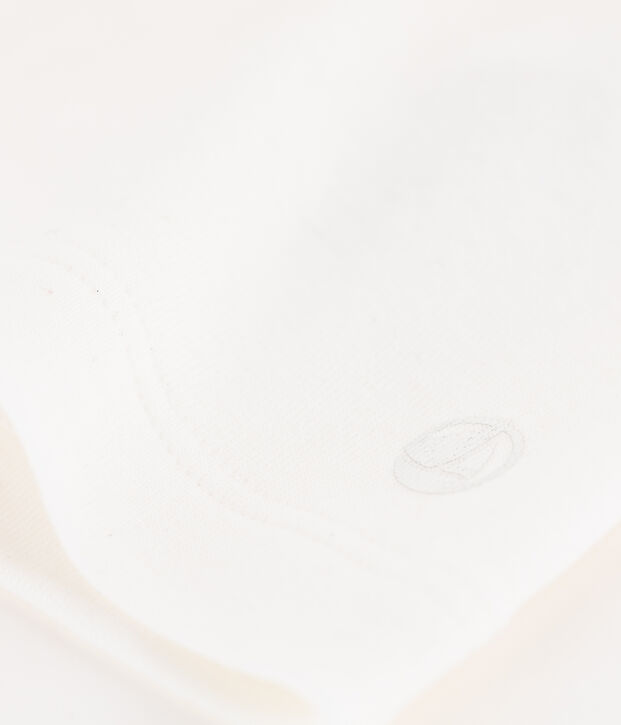 Tee-shirt manches courtes en coton enfant fille blanc