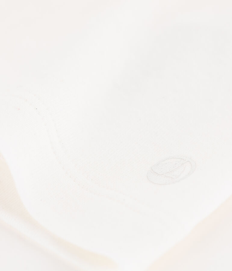 Tee-shirt manches courtes en coton enfant fille blanc MARSHMALLOW