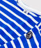Marinière enfant mixte en coton manches longues bleu PERSE/blanc MARSHMALLOW
