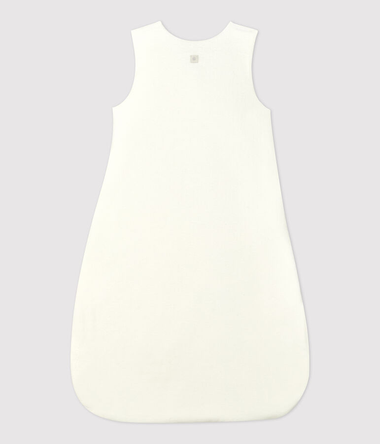 Gigoteuse b&eacute;b&eacute; en velours de coton biologique blanc