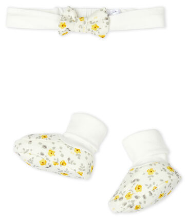 Lot Bandeau Et Chaussons Bebe Fille En Laine Et Coton Variante 1 Petit Bateau