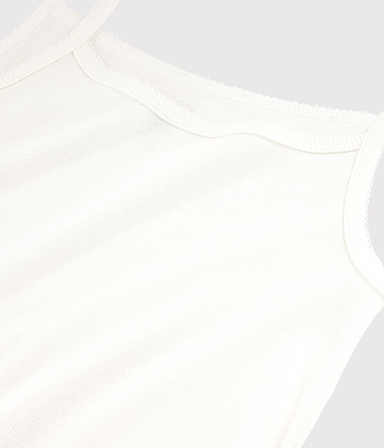 Chemise à bretelles en coton léger Femme blanc MARSHMALLOW
