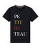 Tee shirt sérihraphie texte pour femme bleu SMOKING