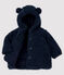 Manteau sherpa bébé fille bleu SMOKING