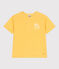 Teeshirt enfant en coton manches courtes imprimé jaune ORGE