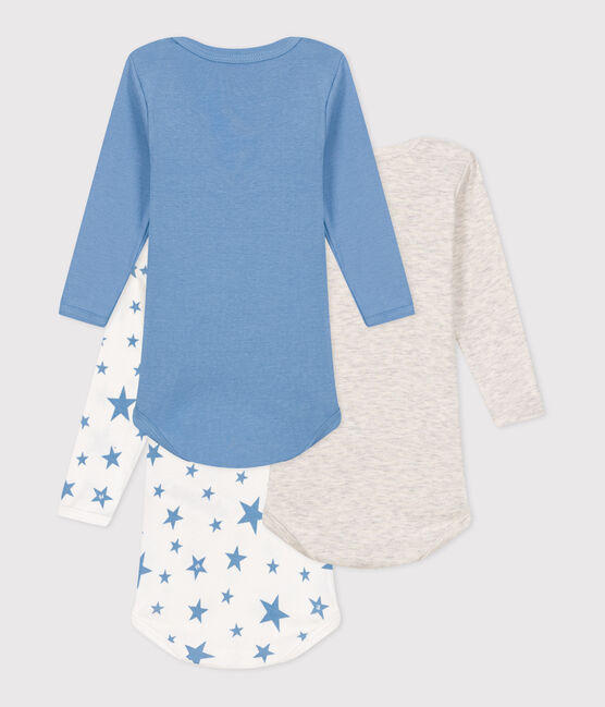 Lot de 3 bodies manches courtes en coton imprimé bébé variante 1