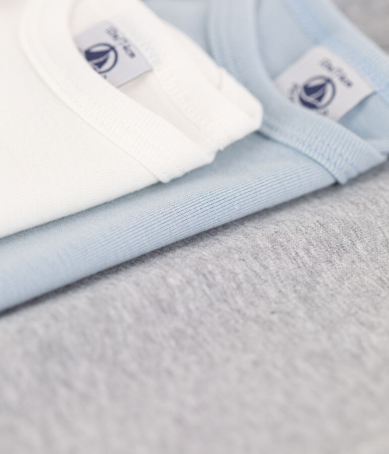 Lot de 3 bodies manches longues b&eacute;b&eacute; en coton multicouleur