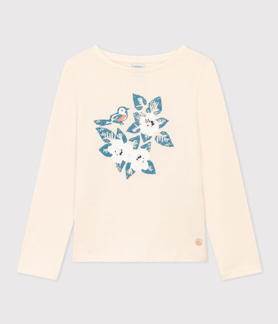 Tee-shirt manches longues en coton enfant fille AVALANCHE/ POLOCHON