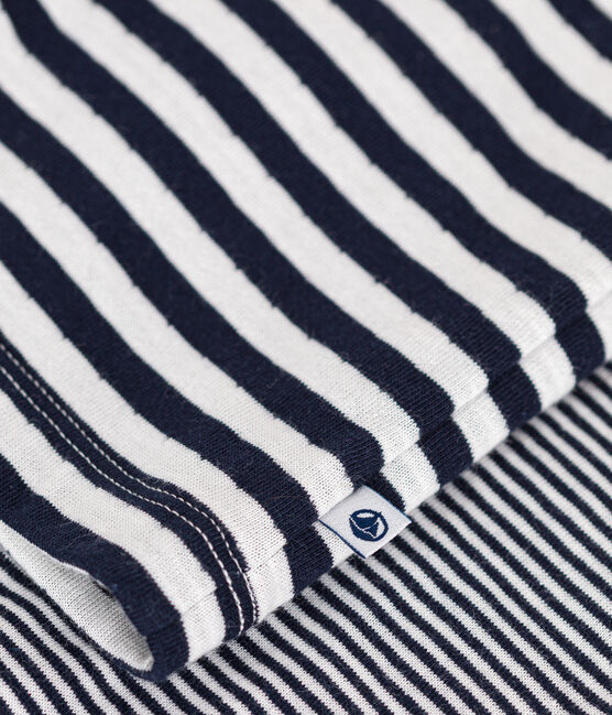 Pyjama en coton rayé enfant bleu SMOKING/blanc MARSHMALLOW