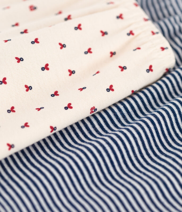 Lot de 2 shorties petite fille en coton multicouleur