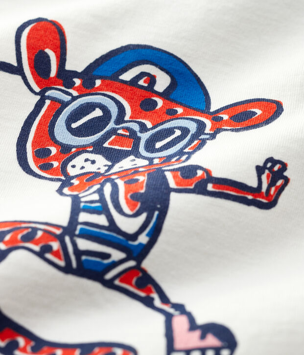 Tee-shirt en coton b&eacute;b&eacute;. blanc