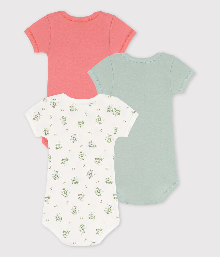 Lot de 3 bodies manches courtes en coton et lin variante 1