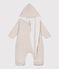 Combinaison ouatin&eacute;e b&eacute;b&eacute; &agrave; capuche et pieds, unie beige MONTELIMAR CHINE