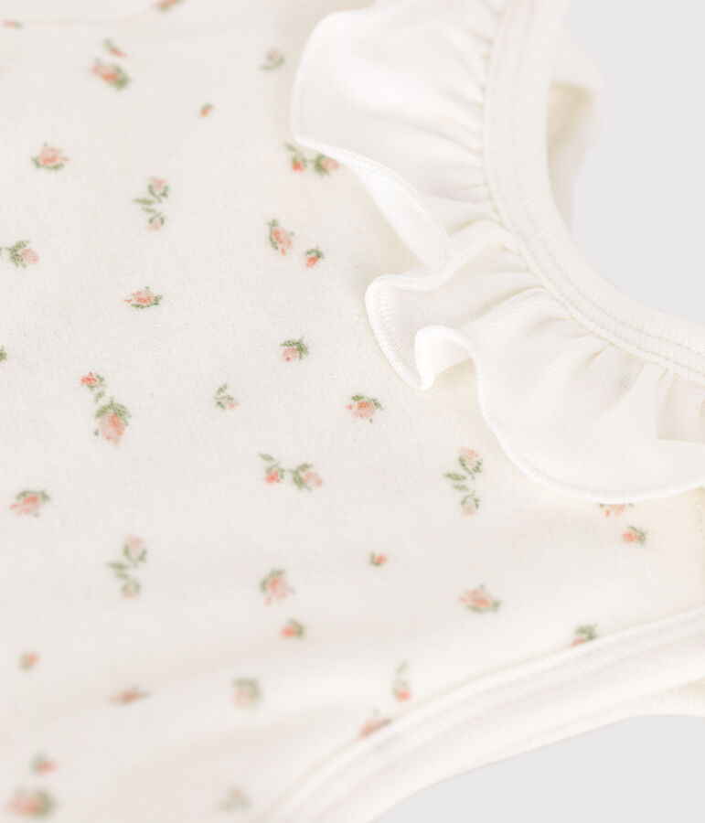 Gigoteuse fleurs en velours b&eacute;b&eacute; TOG 3 blanc MARSHMALLOW/blanc MULTICO