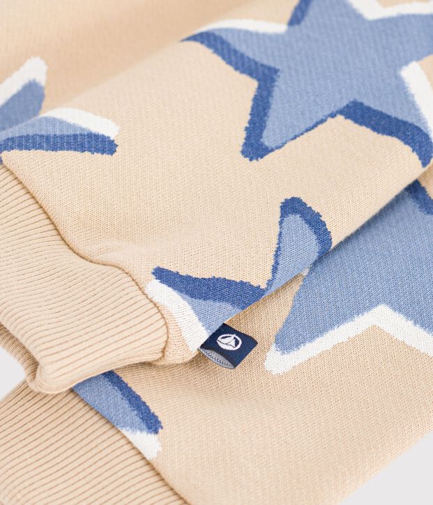 Sweatshirt b&eacute;b&eacute; en coton imprim&eacute; c&oelig;urs beige/multicouleur