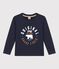 Tee-shirt manches longues en coton enfant garçon bleu RUISSEAU/ SMOKING