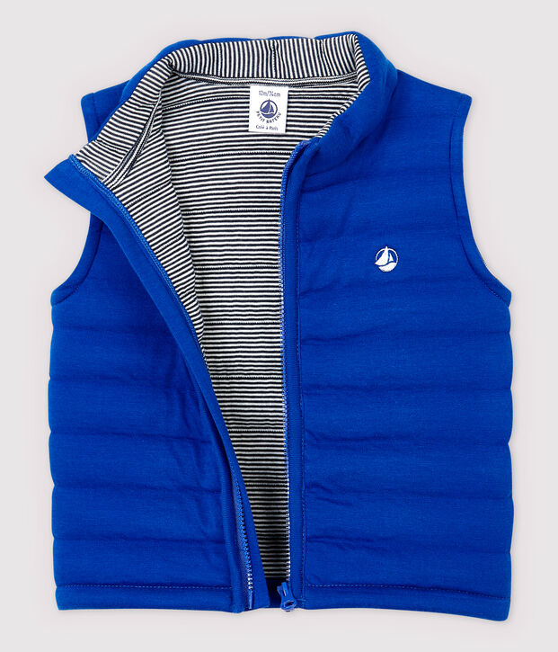 Blouson sans manches b&eacute;b&eacute; gar&ccedil;on bleu