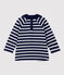 Blouse en coton bébé. bleu SMOKING/ MARSHMALLOW ARGENT BRILLANT