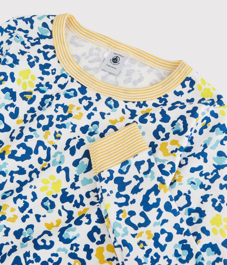 Pyjama snugfit imprim&eacute; panth&egrave;re petit gar&ccedil;on-petite fille blanc/multicouleur