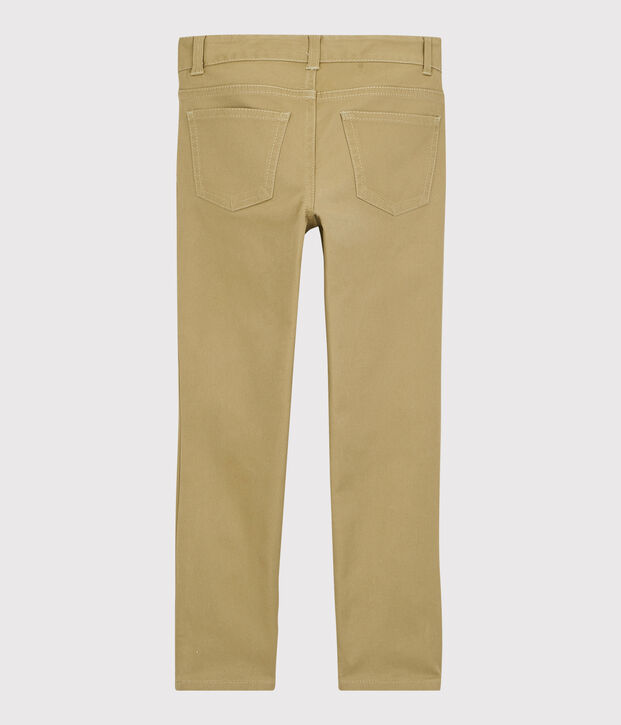 Pantalon slim en serge enfant gar&ccedil;on beige