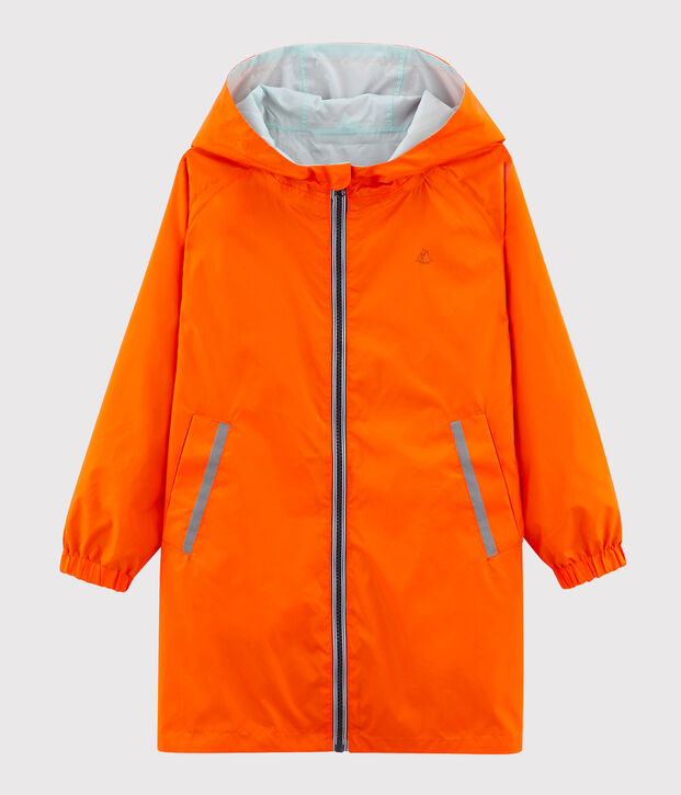 Coupe-vent r&eacute;versible enfant mixte orange/bleu