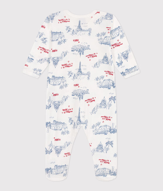 Pyjama bébé en coton Paris blanc MARSHMALLOW/blanc MULTICO