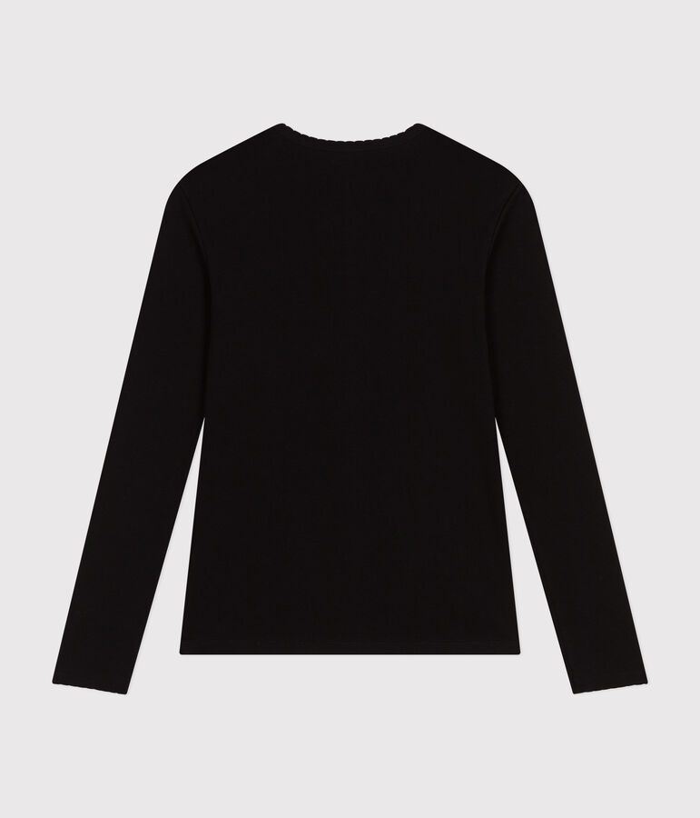 TEE-SHIRT L'ICONIQUE COCOTTE EN COTON FEMME noir BLACK