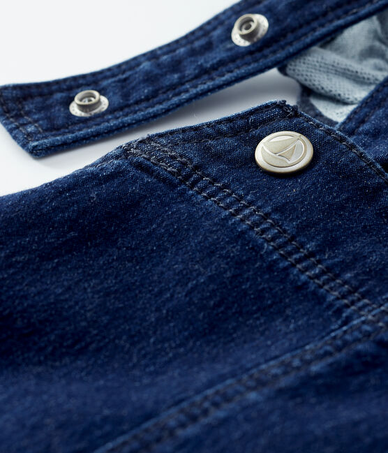 Robe salopette enfant fille bleu DENIM BLEU FONCE