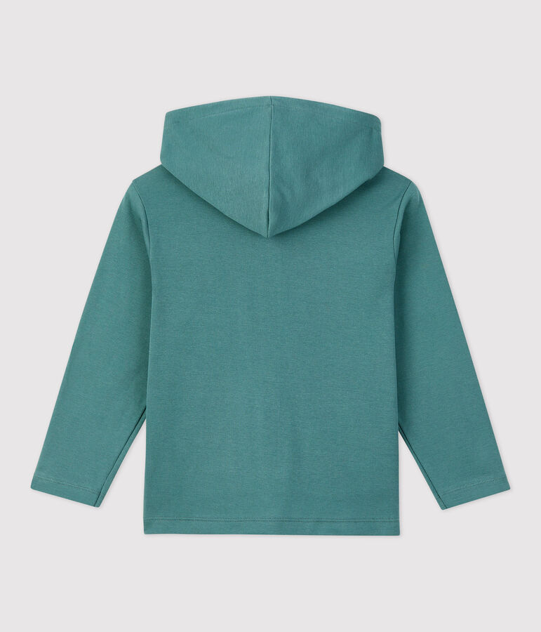 Sweatshirt &agrave; capuche enfant fille / gar&ccedil;on vert BRUT