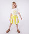 Teeshirt enfant en coton manches courtes imprimé blanc MARSHMALLOW/ ORGE