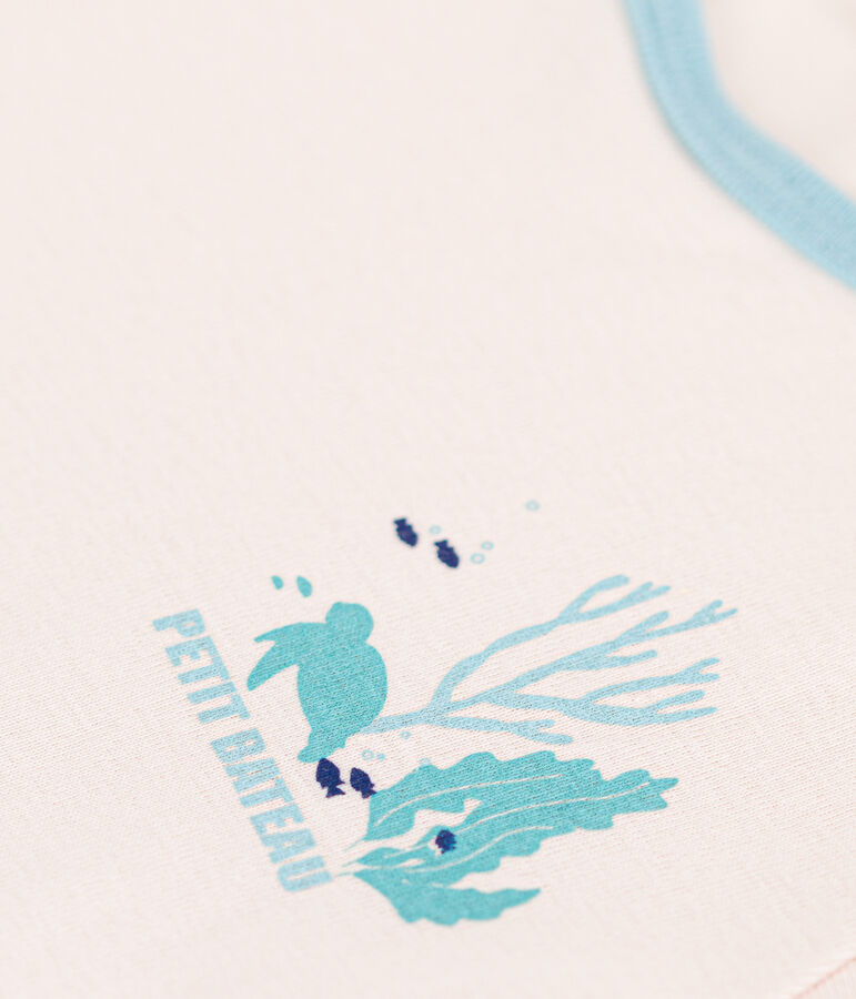 Tee-shirt enfant en coton manches courtes beige PANACOTTA