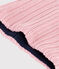 Snood enfant en tricot doublé en polaire rose CHARME