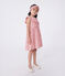 Robe sans manches enfant en coton fleurie rose CHARME/blanc MARSHMALLOW