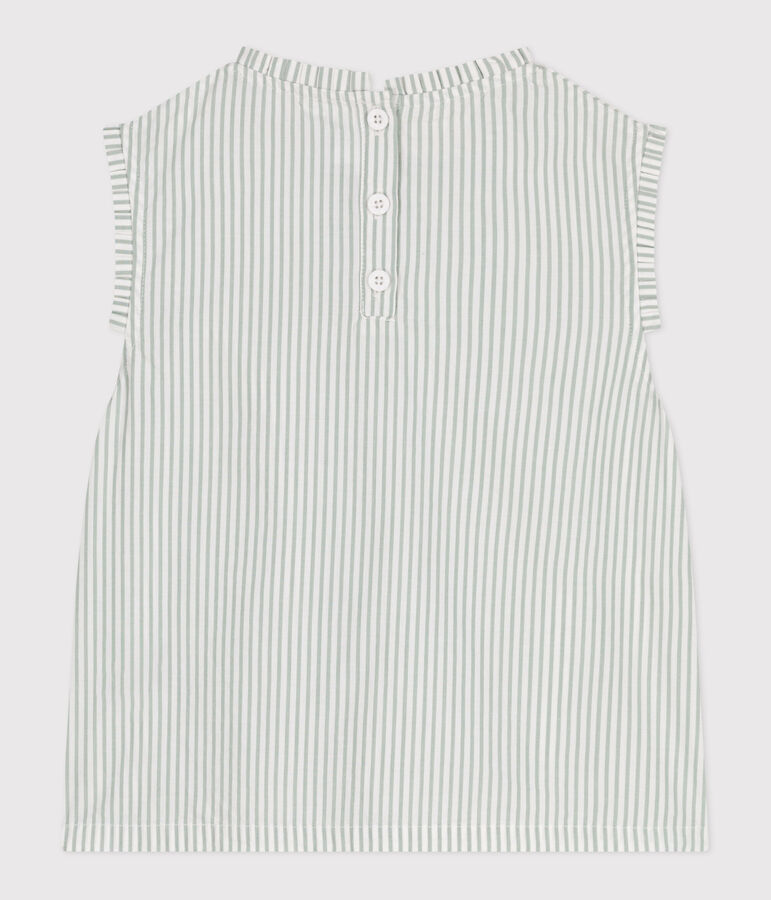 Blouse enfant en coton sans manche &agrave; rayures PAUL/ ECUME