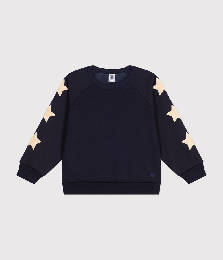 Sweatshirt en molleton chaud enfant gar&ccedil;on bleu SMOKING