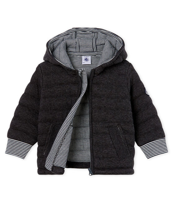 Veste zippée bébé garçon en tubique matelassé gris CITY CHINE