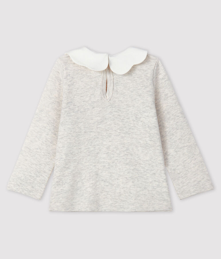 Blouse manches longues b&eacute;b&eacute; fille beige MONTELIMAR CHINE